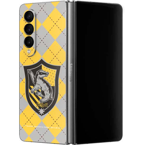 Wizarding World Harry Potter Hufflepuff Crest Galaxy Z Fold4 5G Skin